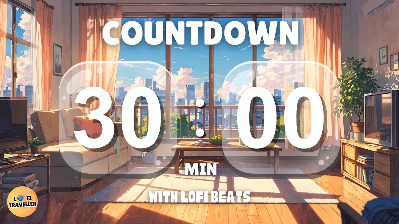 30 Min timer with Lofi Beats & A Cozy Space | Focus, Study & Breathe