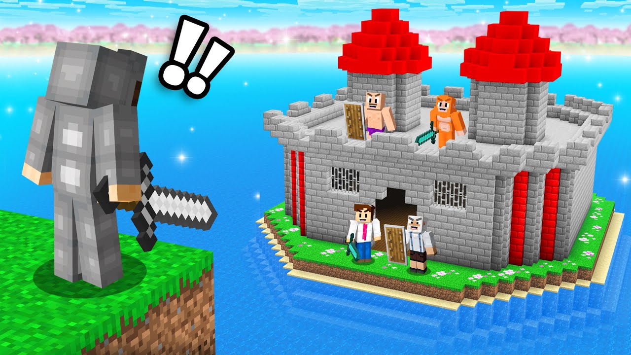 Breaking in to My Friends' Castle in Minecraft Cherry Island