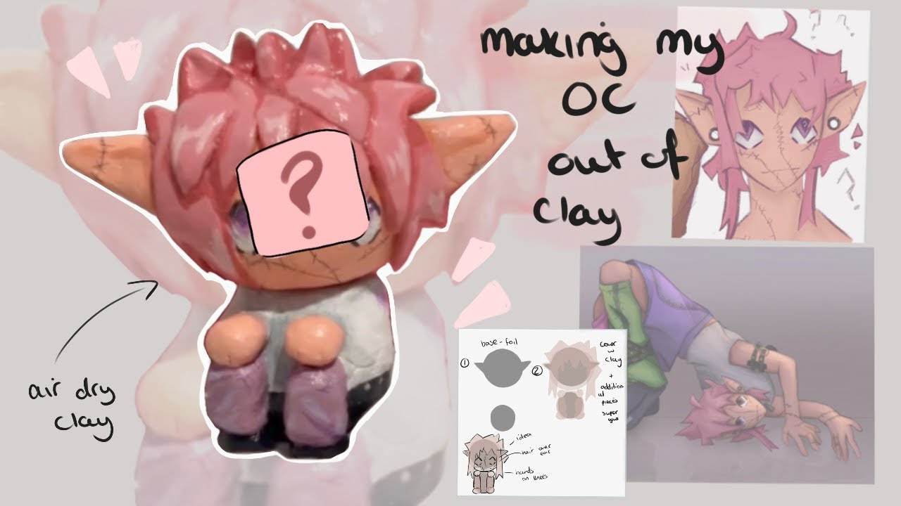 I Sculpted my Monster Original Character out of clay ! | sculpting| painting| glazing 