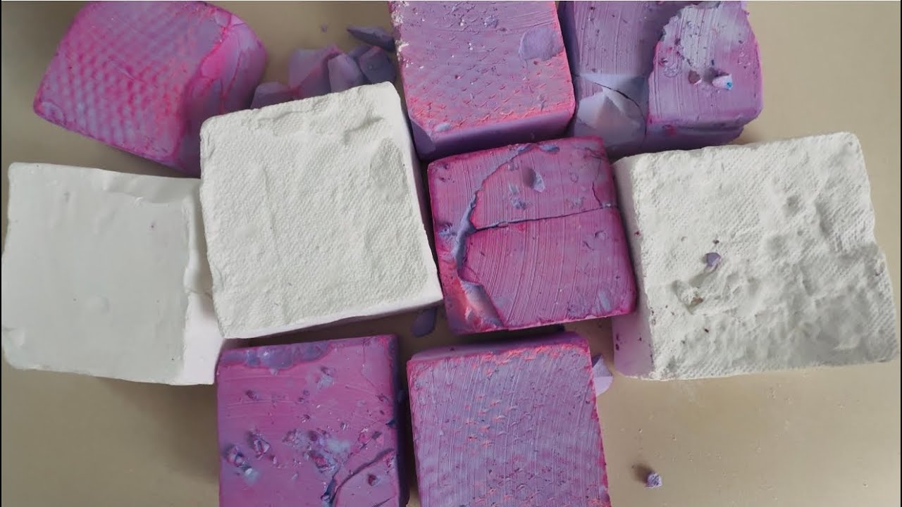 Plain JUMBO & Purple Dyed Gym chalk 🤌💜 Perfect Combination | Oddly satisfying | ASMR | CHALKFLIX