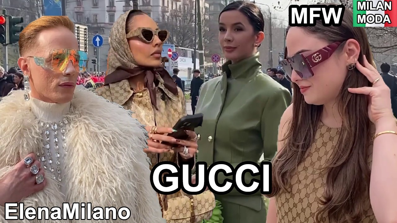 Гости Gucci Fashion, уличный стиль Недели моды в Милане 🇮🇹 #italy #milan #mfw