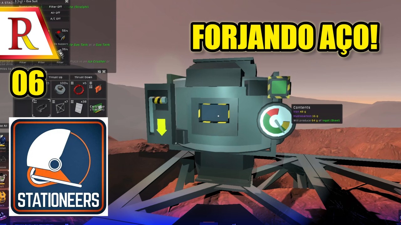 Juntando Ferro e Carvão para fazer AÇO | Stationeers | 06