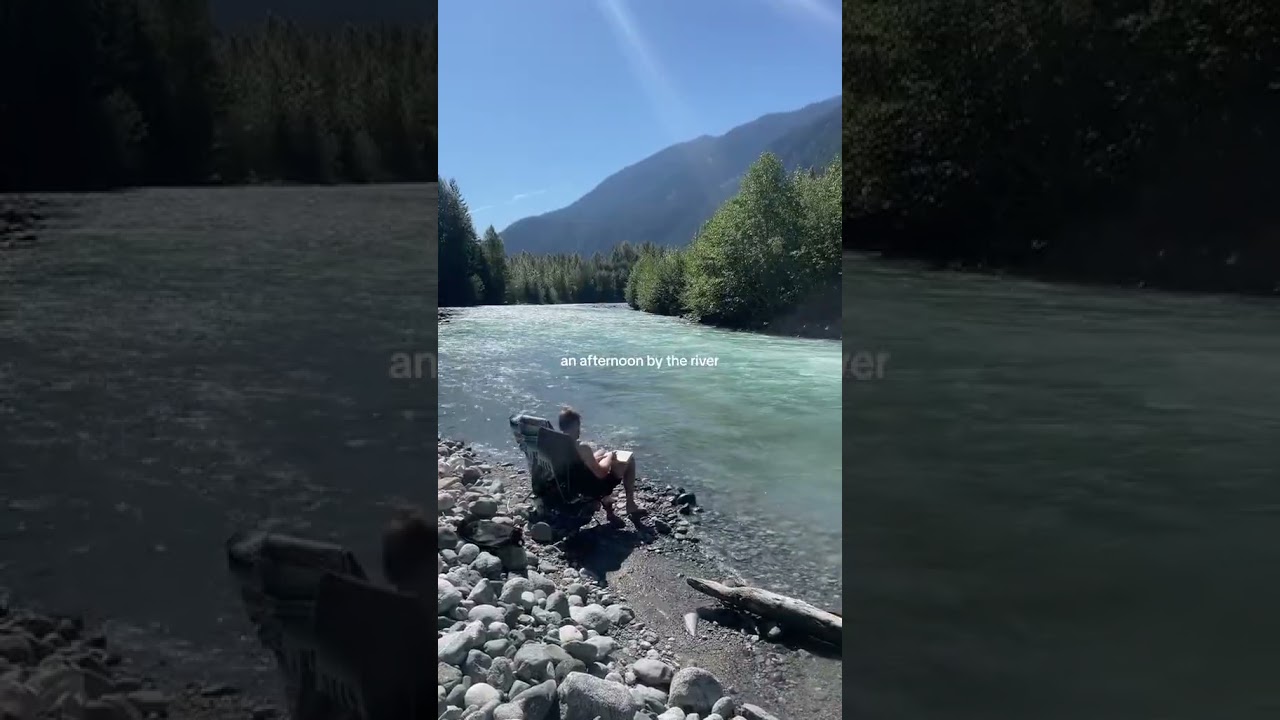 an afternoon spent by a beautiful river #slowliving #naturesounds #calmingnature