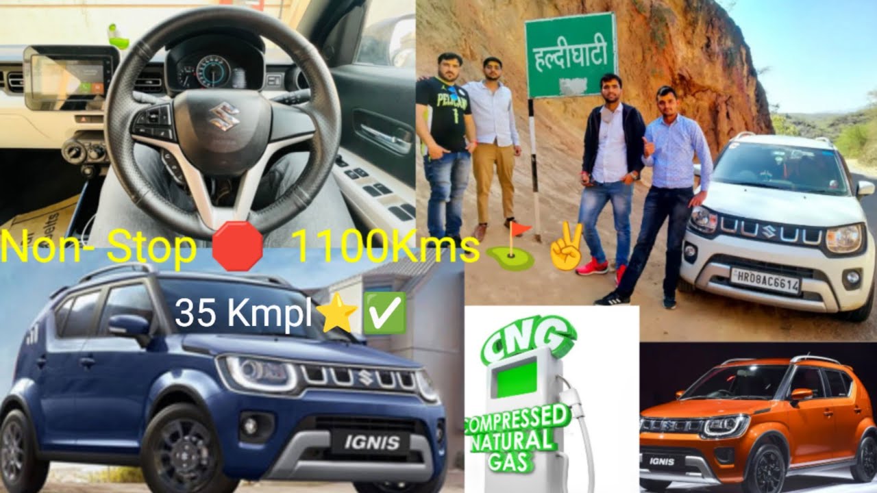 Non-Stop 1100 Kms With Ignis|Maruti Suzuki Ignis Real Mileage Test🚘🔥| Ignis Cng 2025 Detailed Review