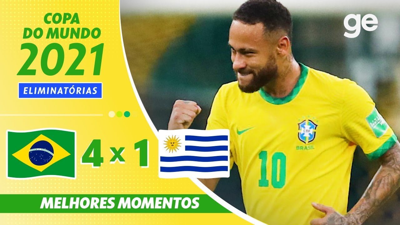 BRASIL 4 X 1 URUGUAI | MELHORES MOMENTOS | 12&ordf; RODADA ELIMINAT&Oacute;RIAS DA COPA | ge.globo