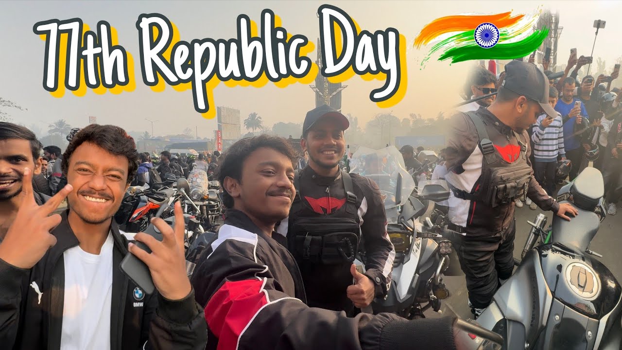 77th Republic Day Ride At Ahura Hotel 🇮🇳 / 500+ bikes visit at hotel / z900 se nikali aag 🔥 