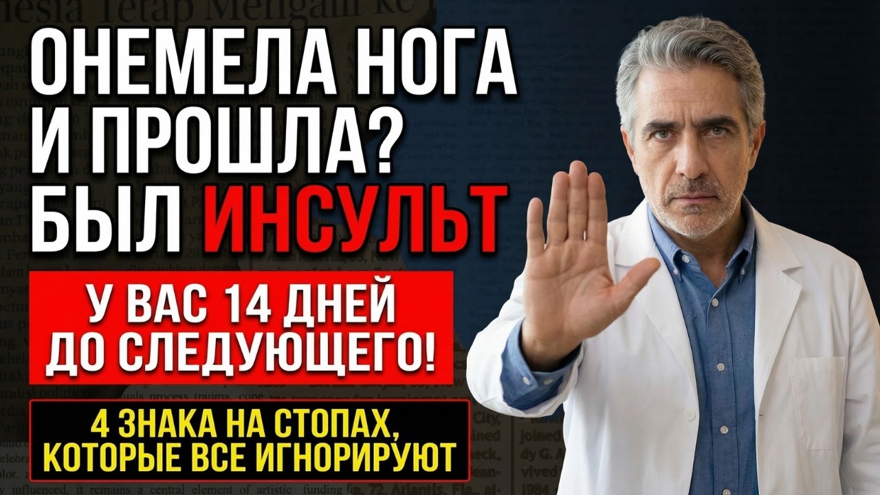 Ваши стопы предупреждают об ИНСУЛЬТЕ за 2 недели — вот 4 знака, которые все списывают на возраст