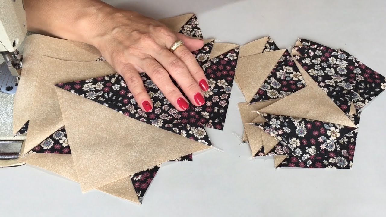 Belíssimo BLOCO de PATCHWORK Fácil de COSTURAR 😍💗