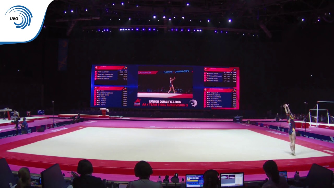 Alba ASENCIO (ESP) - 2018 Artistic Gymnastics Europeans, junior qualification floor