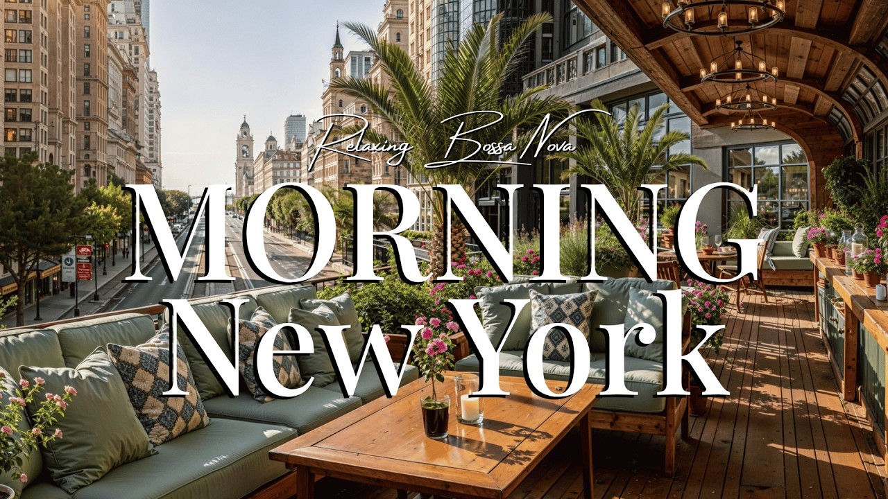 New York Cafe Smooth Bossa Nova Jazz Ambience ☕ Morning Relaxation Bossa Nova for Work, Study,Focus