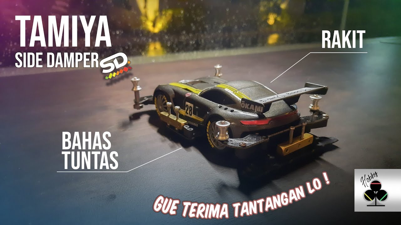「ミニ四駆」 Review & Rakit Tamiya Side Damper  MA Chassis & Terima Tantangan Dari Teknobro's channel!!!