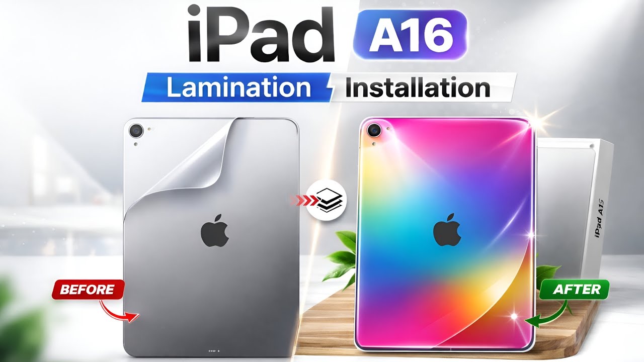 iPad A16 Full Back Lamination 🔥 Ultimate Protection & Premium Look!