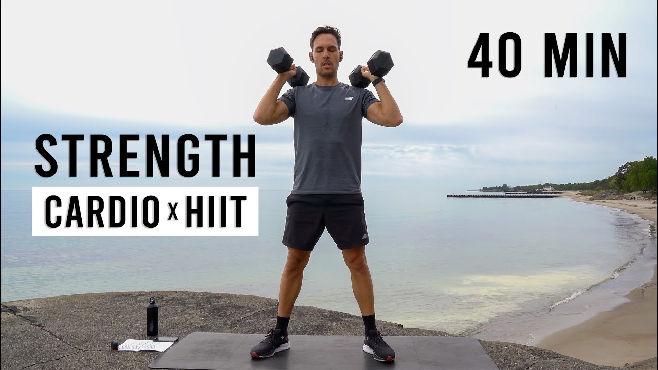 40 Min Strength & Cardio HIIT (Full Body Workout With Dumbbells)