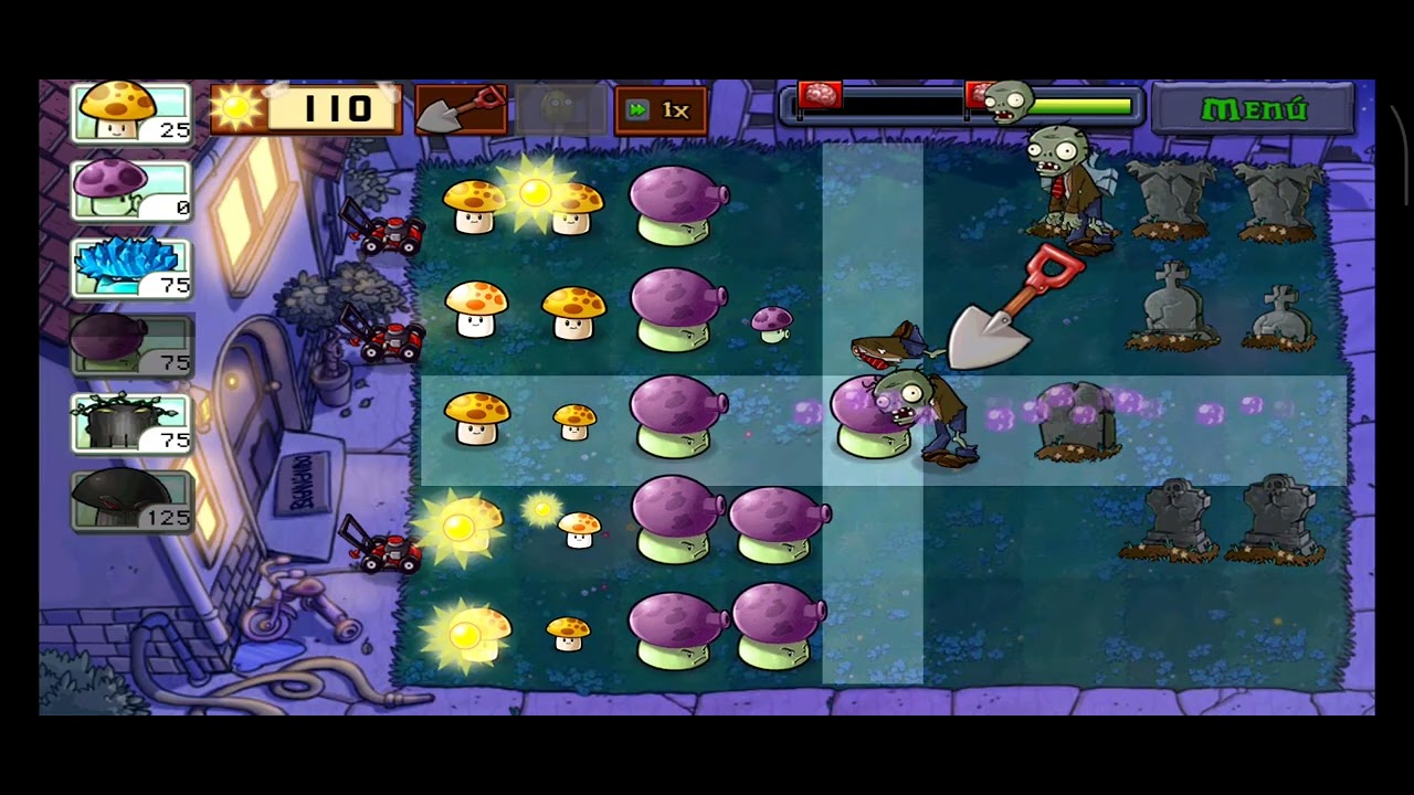 Pvz Nivel 9 de noche Antes de Piscina