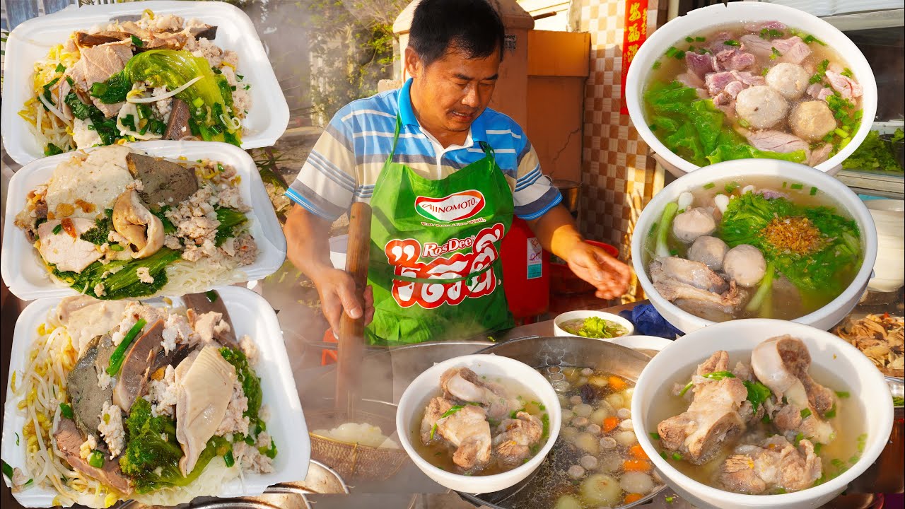 200+ bowls of noodle soup sold, super delicious noodle soup, Cambodian go noodles