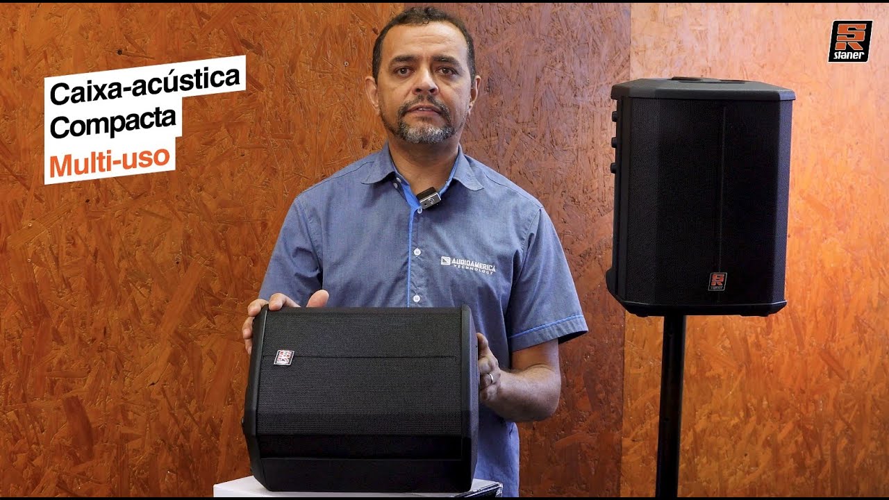 SR 65M, nova CAIXA ACÚSTICA COMPACTA da STANER que conta com bateria com duração de até 5 horas.