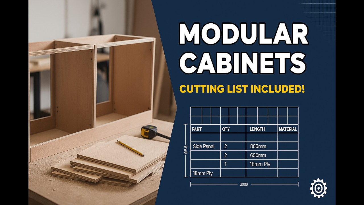 How Kitchen Cabinet Made- Cutting List #modularfurniture #modularkitchen
