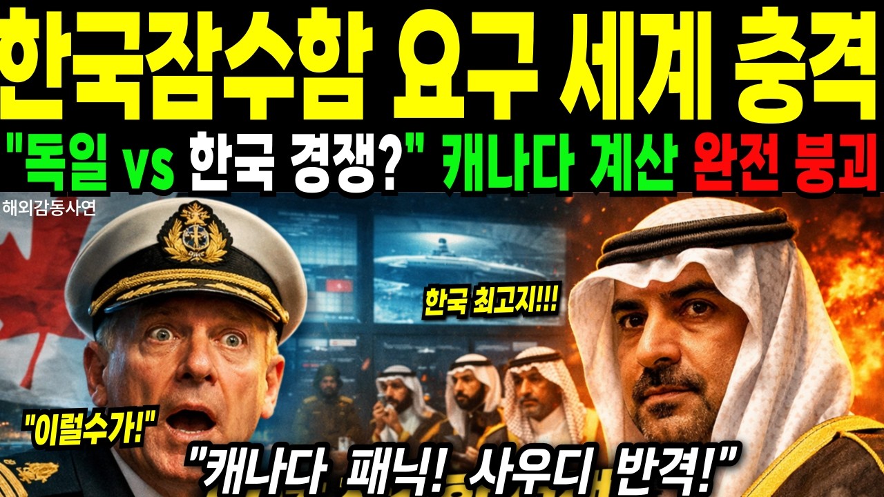 [해외감동사연] 60조 잠수함 계약 앞두고 캐나다 초비상! 한국 압박하던 협상판, 사우디 한마디에 완전히 뒤집혔다