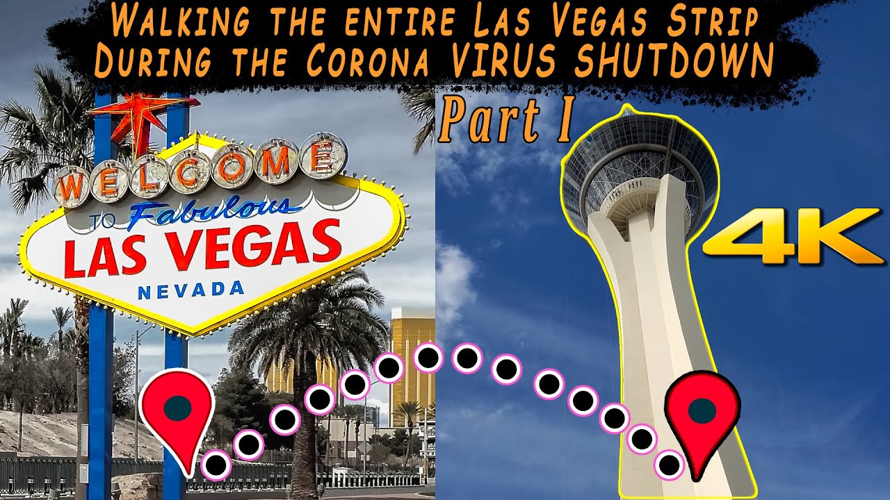 WALKING THE ENTIRE LAS VEGAS STRIP DURING THE SHUTDOWN in 4K - PT1