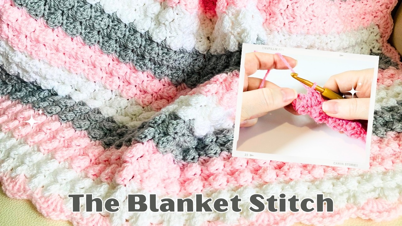 How to Crochet the Blanket Stitch: EASY Crochet Tutorial