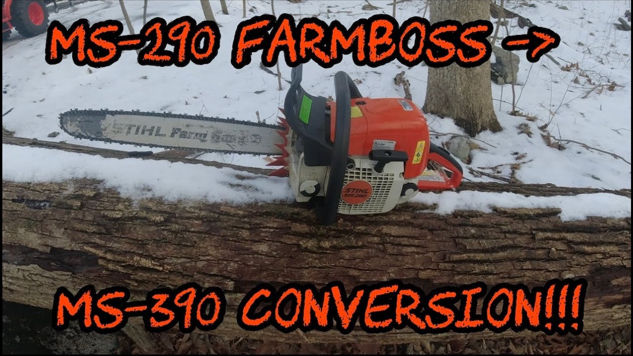 #188 Stihl MS-290 FarmBoss to MS-390 Chainsaw Full Breakdown and Conversion