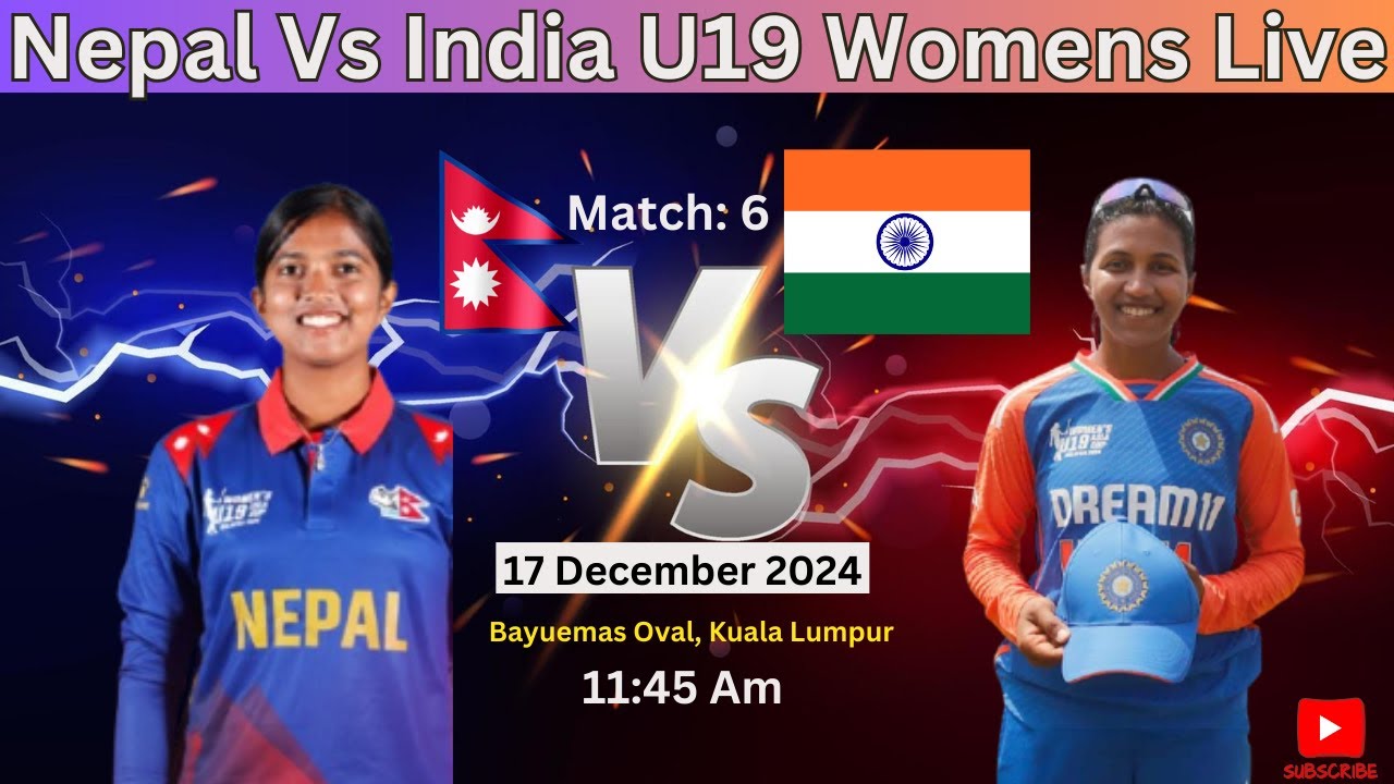 LIVE: Nepal U19 Women’s vs India U19 Women’s | U19 Women’s Asia Cup 2024 🏏