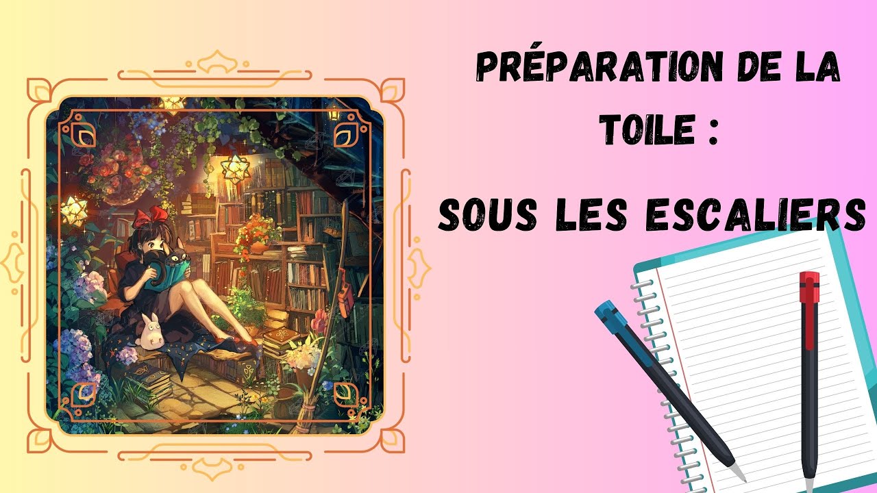 Préparation de la Toile : SOUS LES ESCALIERS / Tag 