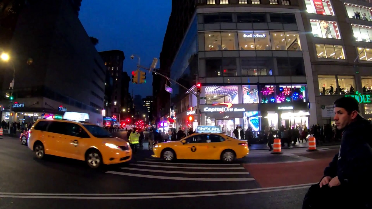 ⁴ᴷ⁶⁰ Walking in NYC at Night from 14th Street Union Square to the World Trade Center via Broadway