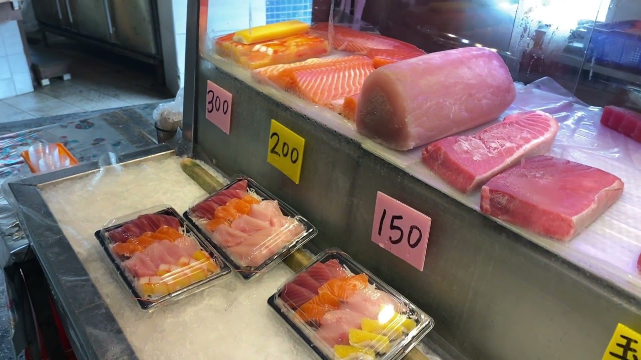 Donggang fish market (lonja de pescado 🐟)- best fresh sashimi in Taiwan 🍣
