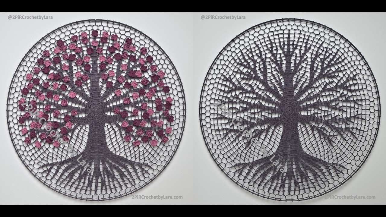Winter & Blooming Tree of Life Mandala Crochet Pattern - Full Tutorial