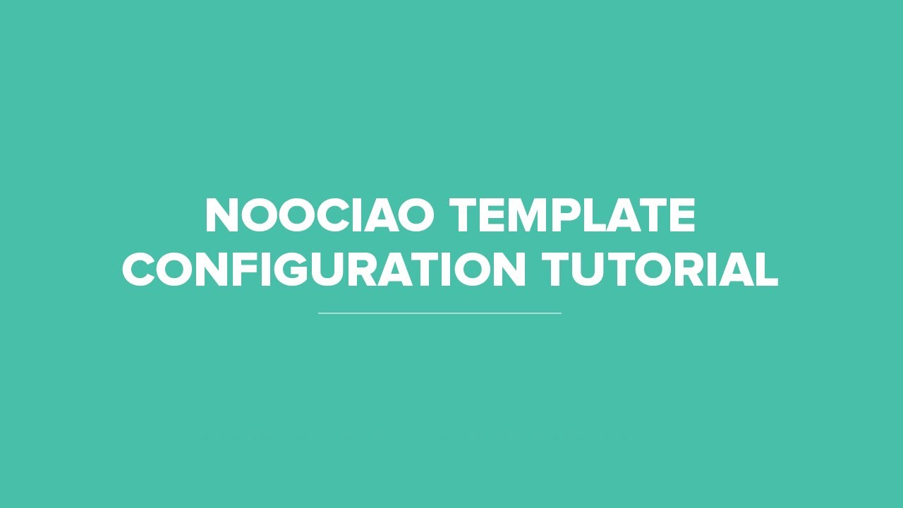 NOOTheme Template Tutorial - NOO CIAO - Part 1: Homepage