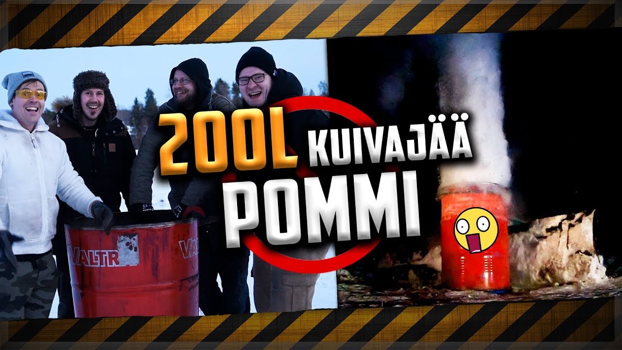 Nyt räjähtää KUIVAJÄÄPOMMIT !! 200L tynnyri, 1,5L & 0,33L pullo.