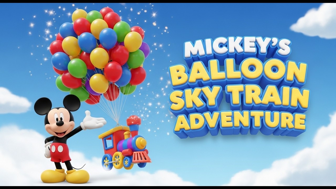 🎈🚂 MICKEY’S BALLOON SKY TRAIN ADVENTURE 🚂🎈KIDS POEM
