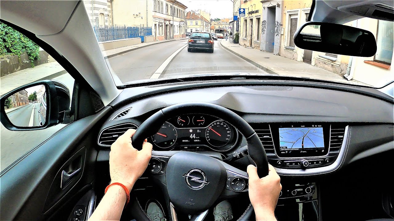 Opel Grandland X Innovation 1.6 180HP POV test drive. Grandland X Road Test. GoPRO city driving.