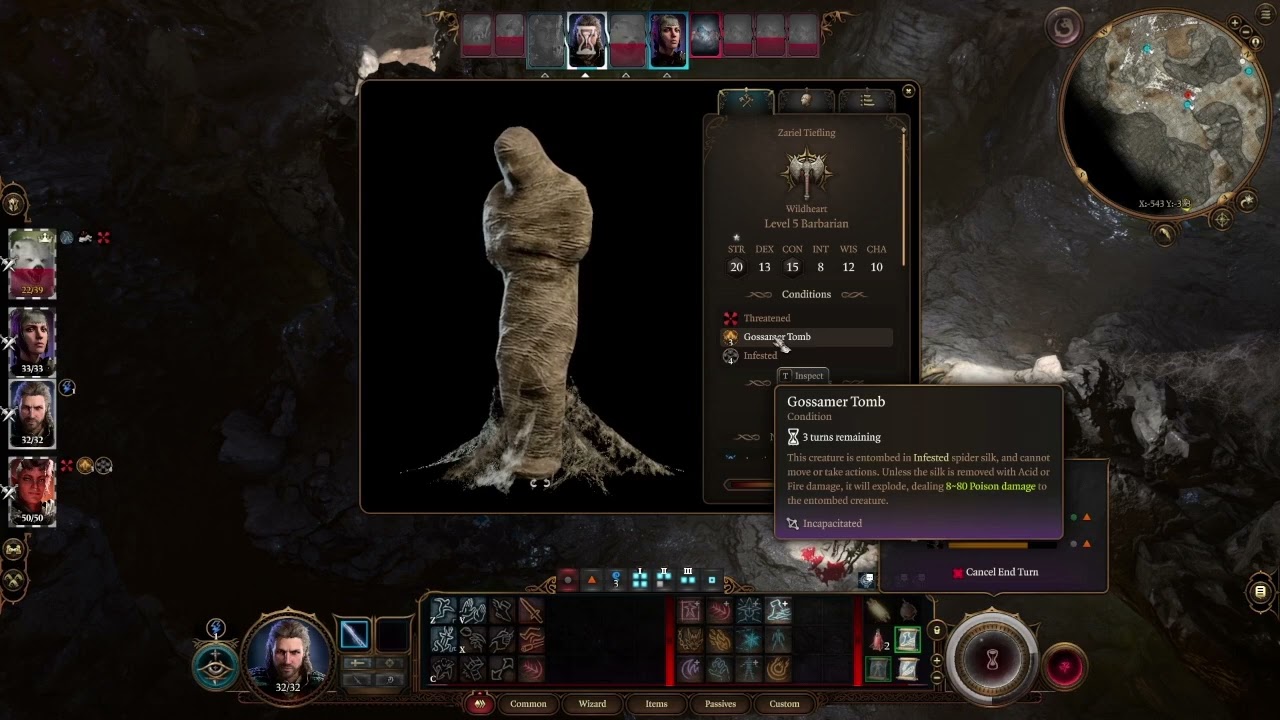 BG3 Honor Mode by battles: Phase Spider Matriarch