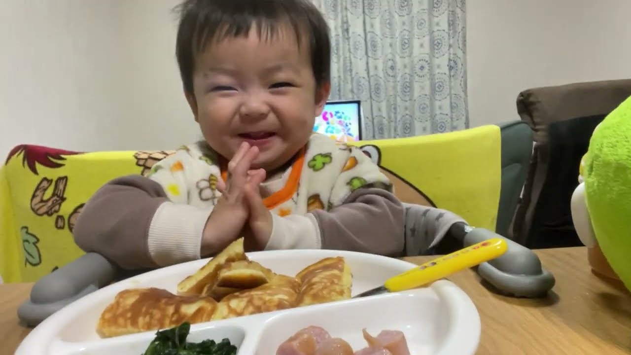 Infant food: hot cakes 🥞, sausages 🌭, spinach 👶 ♥【ホットケーキ🥞、ウインナー🌭、ほうれん草👶♥】
