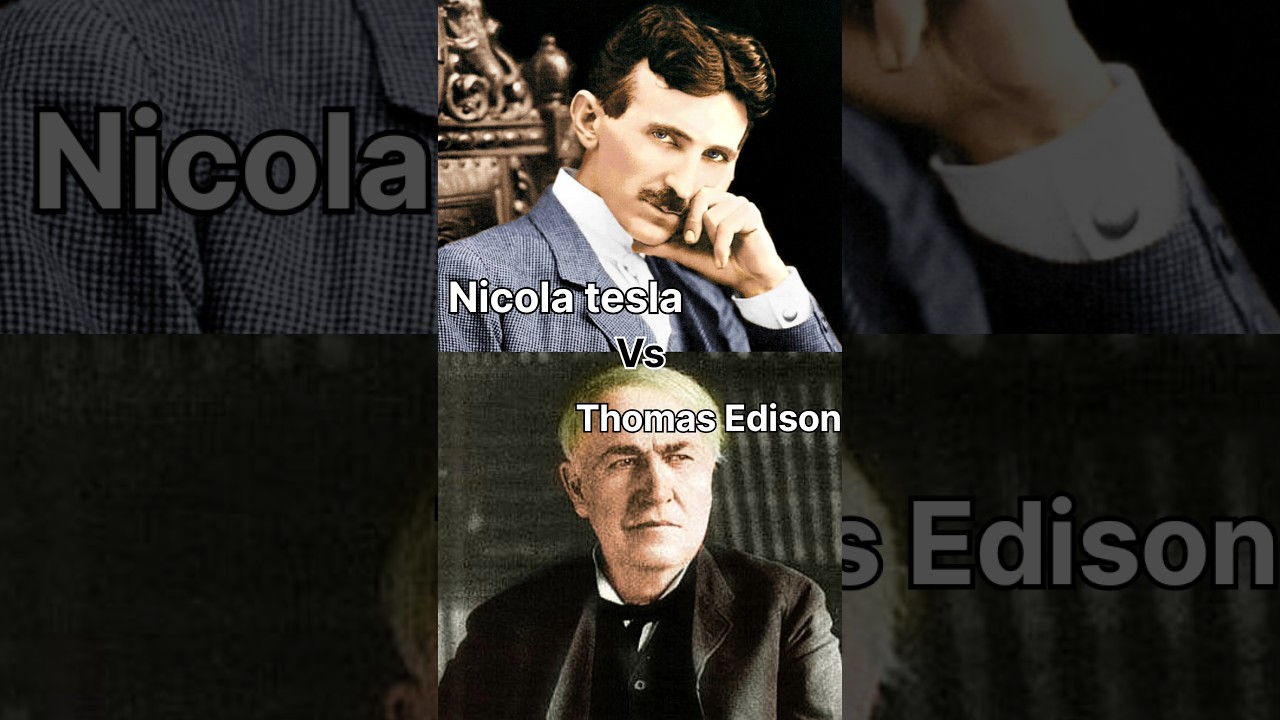 Thomas Edison vs Nicola tesla comparison #tesla #edison #battle #fact #shorts