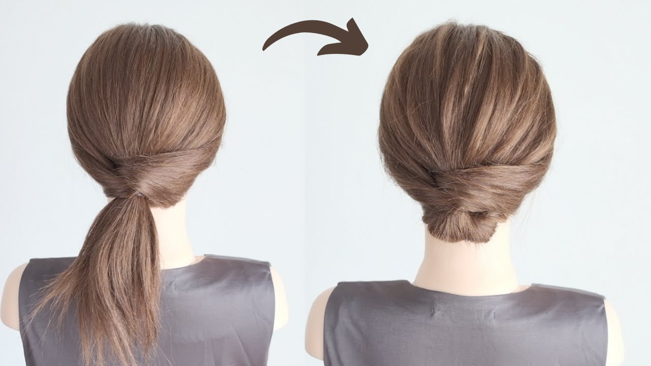 [ヘアアレンジ　まとめ髪] 上品なまとめ髪で結婚式や和装にも◎ / Easy Hair Updo for Medium Hair