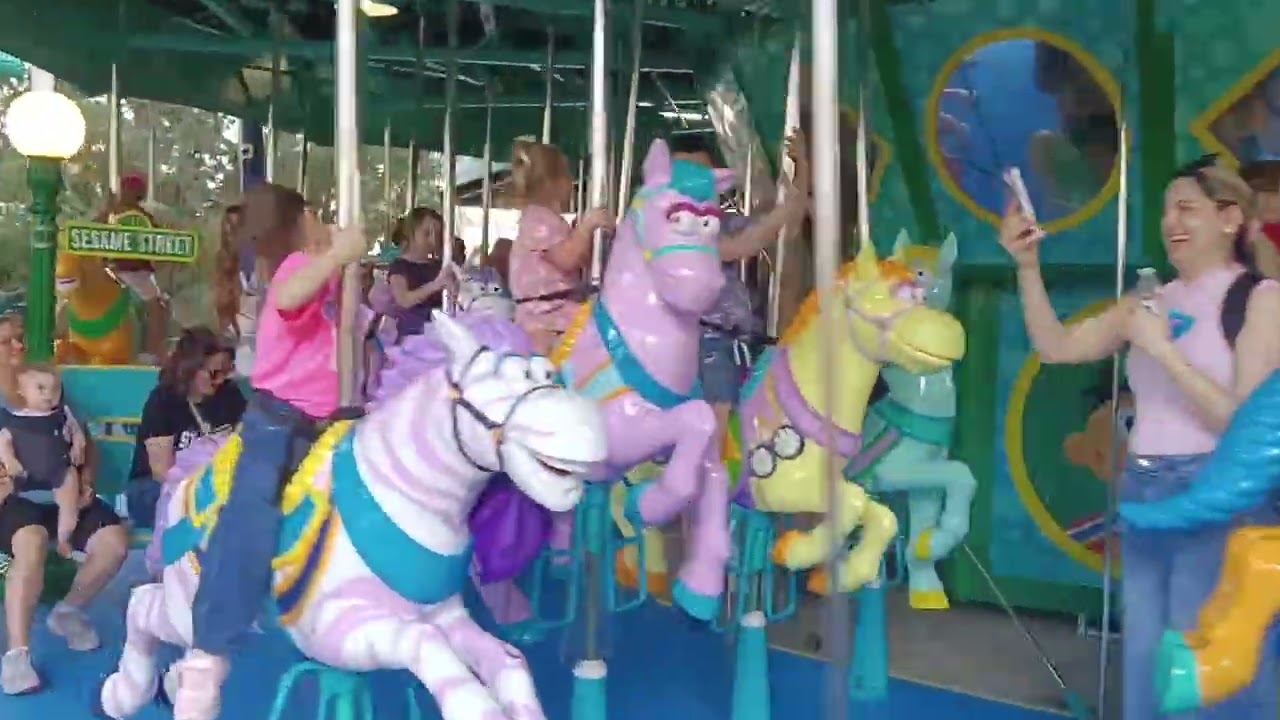 Sunny Day Carousel at Sesame Street Land at SeaWorld Orlando 