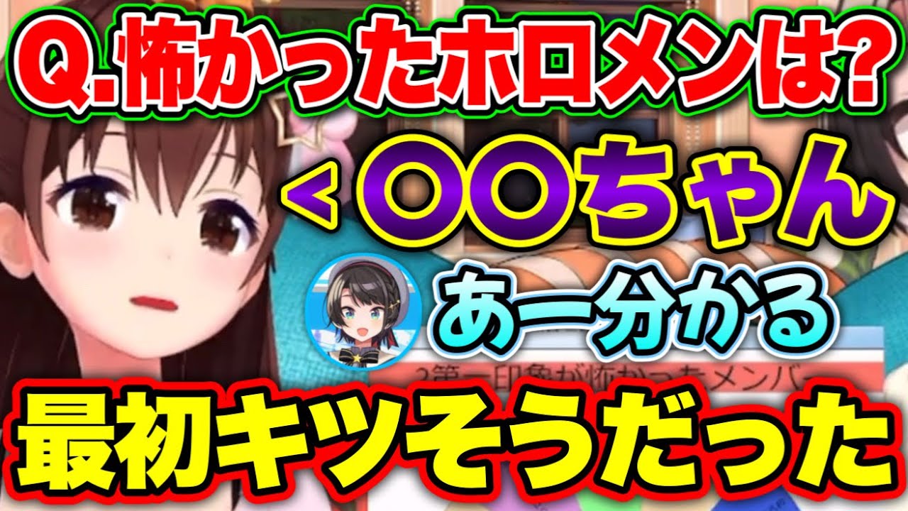 ときのそらですら恐れた、第一印象が怖かったホロメンとは?【ホロライブ切り抜き/大空スバル/ときのそら】