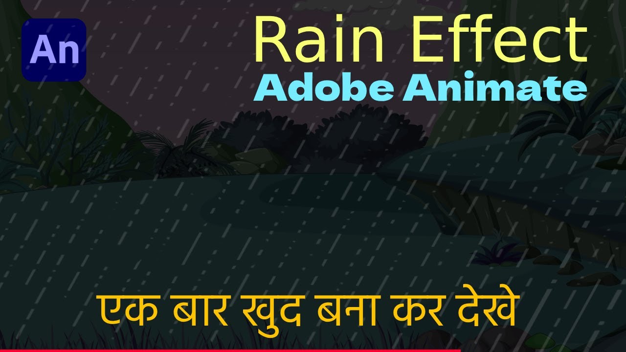 Rain Animation Effect in Adobe Animate | Step by Step Tutorial