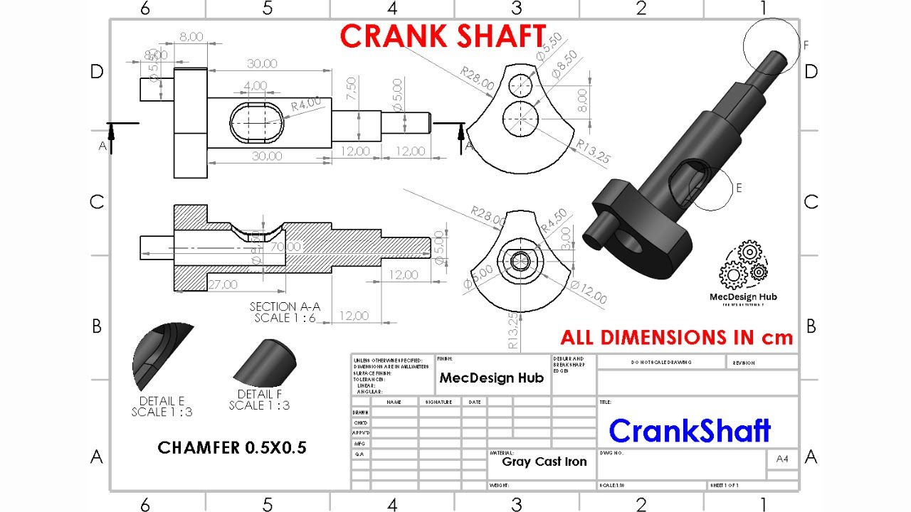 SolidWorks Tutorial: Designing a Crankshaft