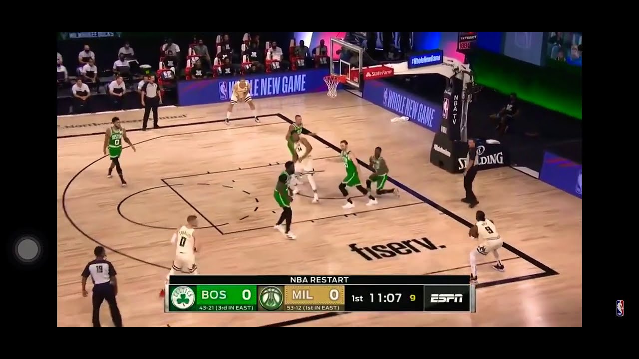 Mike Breen say bang first shot of the game of NBA restart