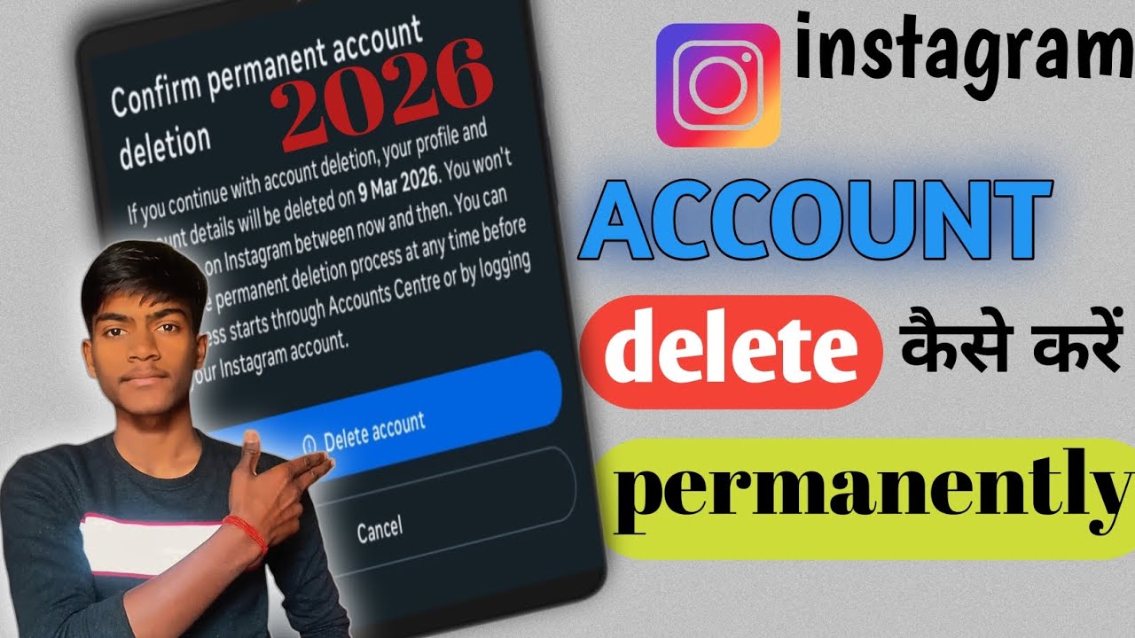 [Instagram account permanently delete कैसे करें][How to permanently delete an Instagram account] #26