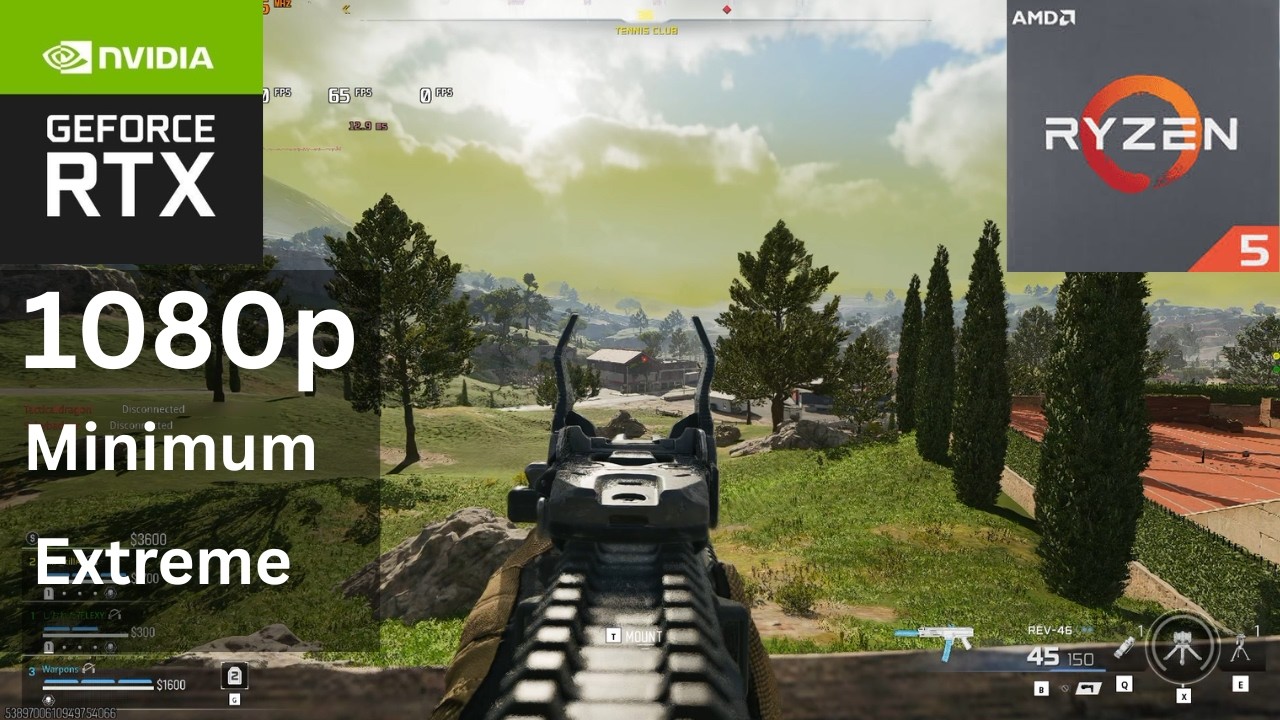 RTX 5060 + RYZEN 5 4600g BENCHMARK WARZONE GRAPHICS (MINIMUM-EXTREME)
