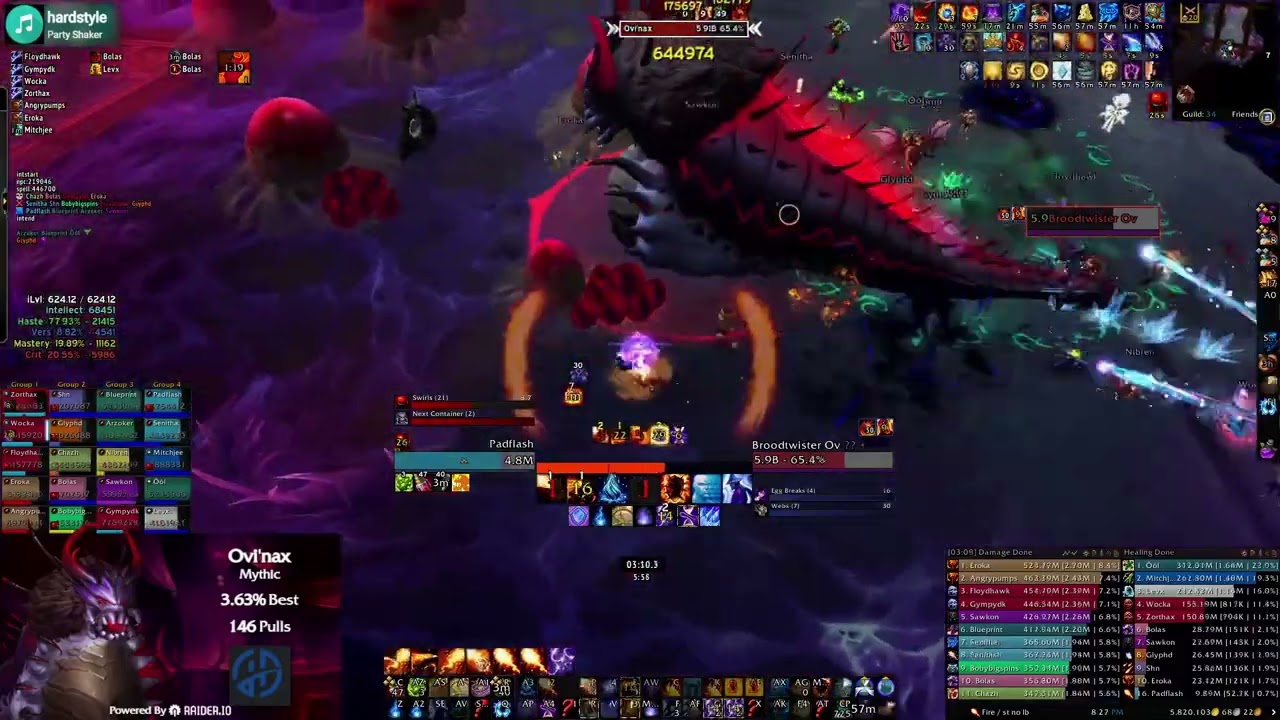 Honestly vs Mythic Broodtwister Ovi'nax | Fire Mage PoV