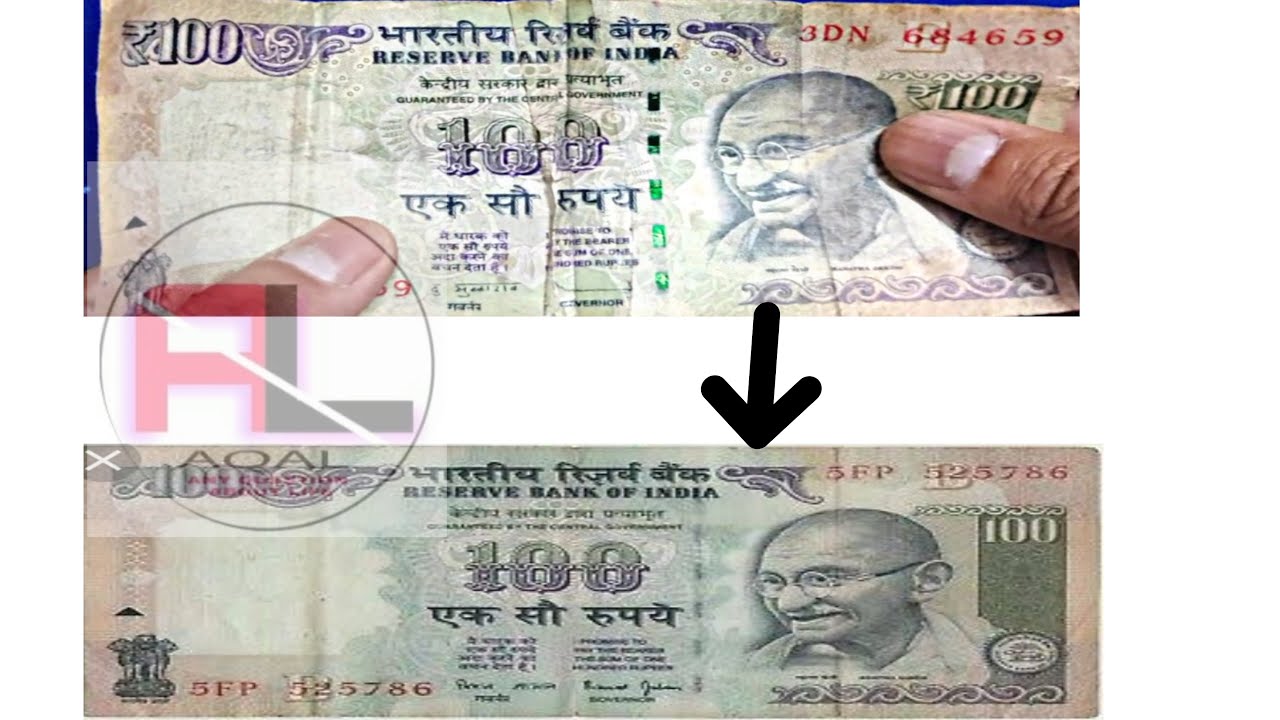 How to repair tapped rupee note to new note...