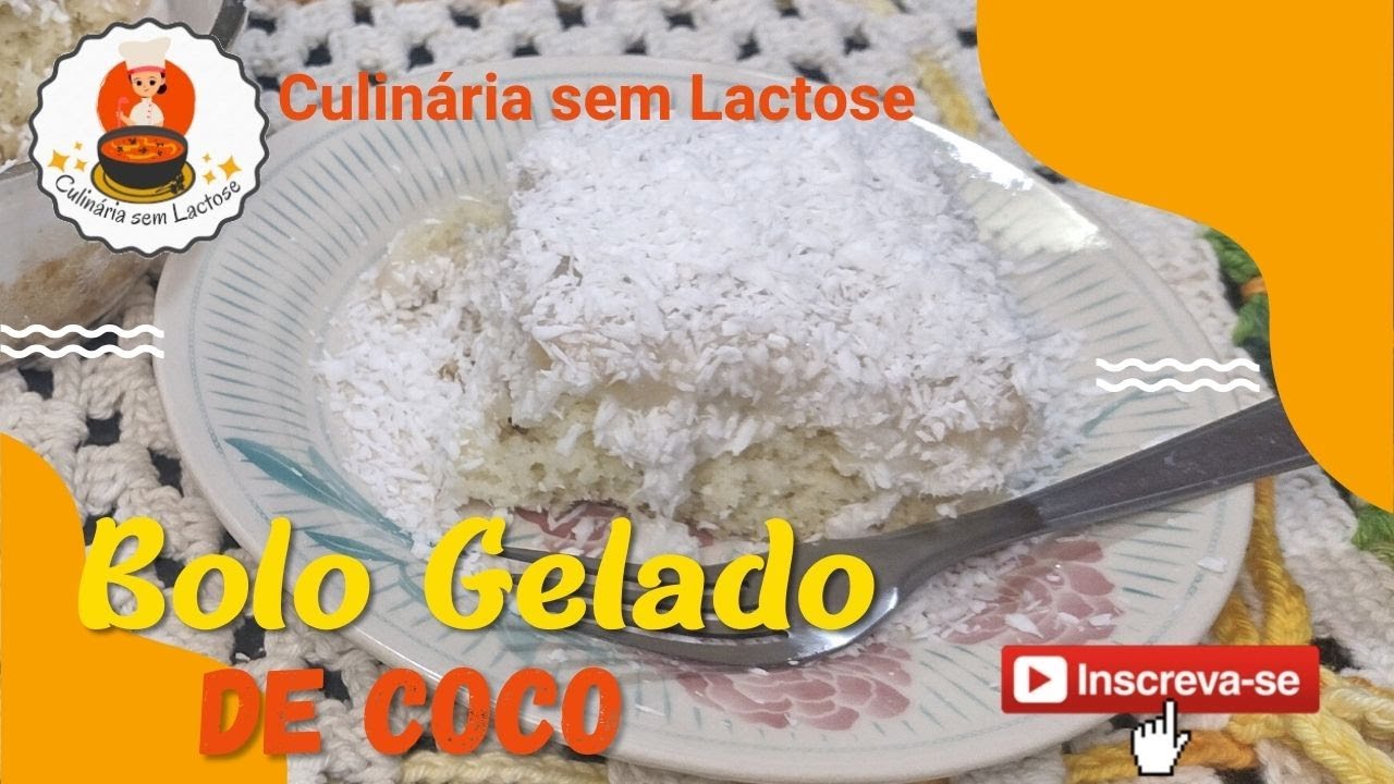 Esse &eacute; o BOLO GELADO DE COCO SEM LACTOSE mais GOSTOSO Que J&aacute; Fiz ... FOFINHO E F&Aacute;CIL #bologelado