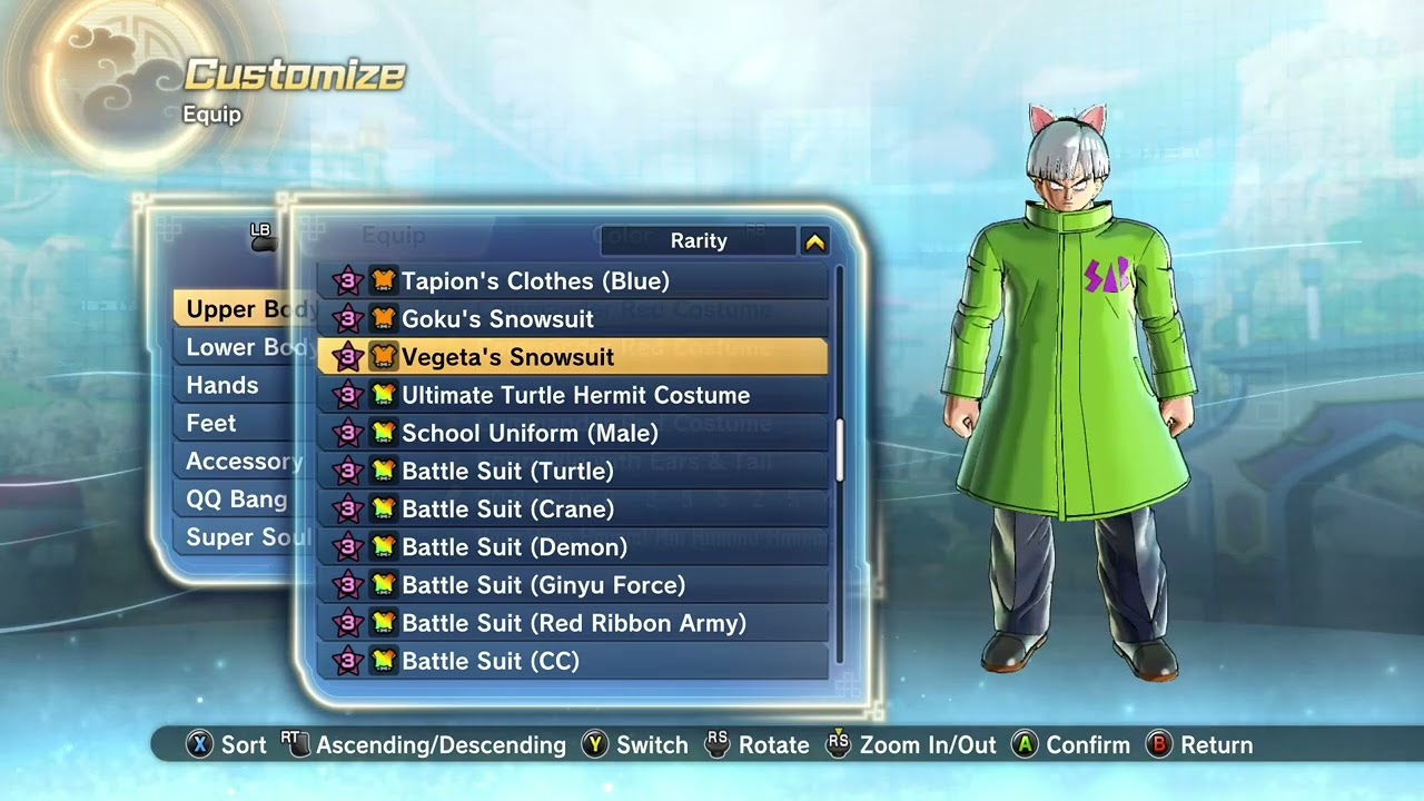 I got goku and vegeta snowsuit in Dbx2