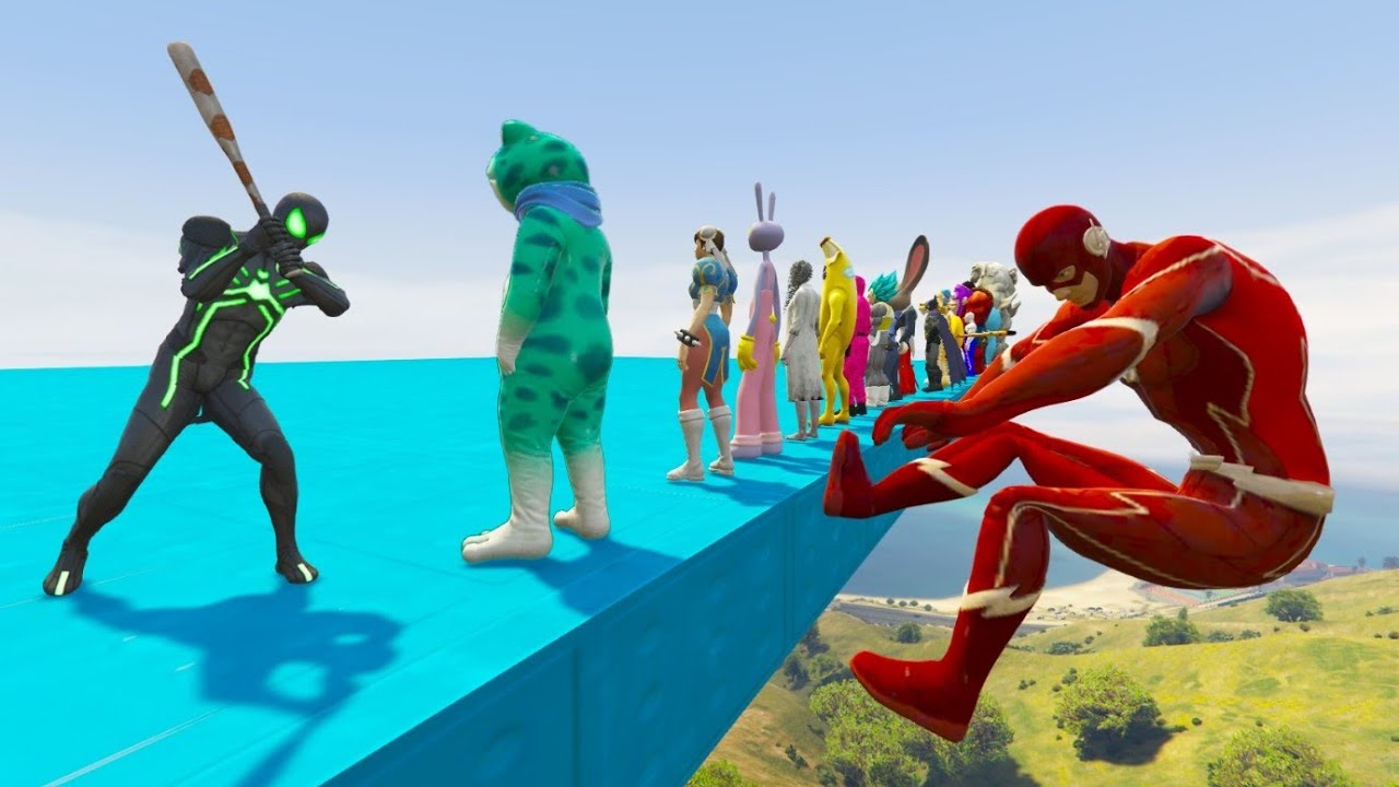 GTA 5: THAT WAS BRUTAL! SPIDER-MAN WITH A BASEBALL BAT vs SUPERHEROES! (Euphoria Physics) Ep.59